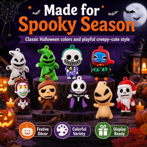 Halloween Nightmare Be Christmas Collectible Figures Set - 24 Mini Toys