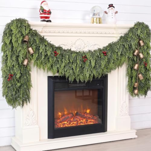 6FT Artificial Cedar Garland Set - Lifelike Christmas Greenery, 4 Pack