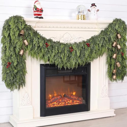 6FT Artificial Cedar Garland Set - Lifelike Christmas Greenery, 4 Pack