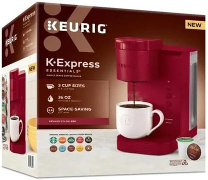 Keurig K-Express Essentials Coffee Maker - Fast Brewing Single Serve K-Cup Pod | 45oz Reservoir (Red)