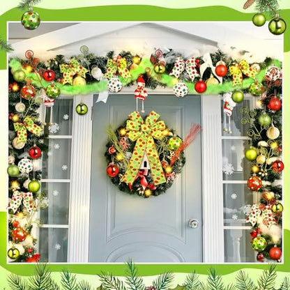 Christmas Ornament Set with 70 Decorations Including Balls Bows & LED - Classic