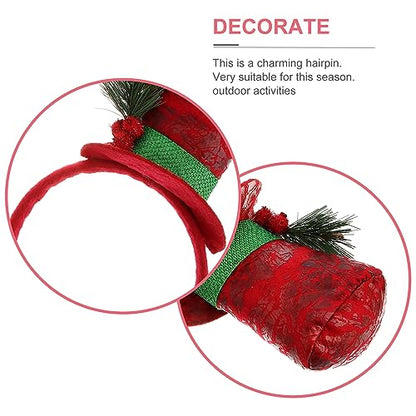 Christmas Top Hat Headband for Holiday Party & Decoration