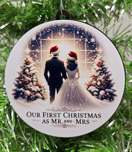 First Christmas as Mr and Mrs Ornament - Newlywed Holiday Keepsake