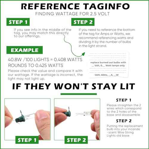 Mudder 100 Pcs Mini Christmas 2.5 Volt Replacement Light Bulbs for Christmas Trees Decorative Light Supplies Indoor Outdoor Xmas Decor, 0.17 Ampere, 0.42 Watt (Clear)