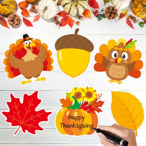 Thanksgiving Turkey Cutouts for Bulletin Boards - 36 Pack, Fall Classroom Decor