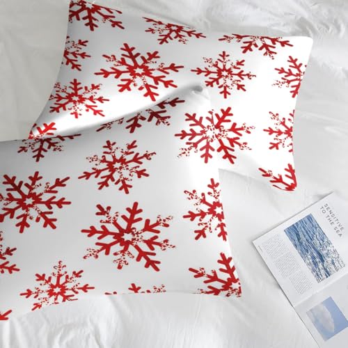 King Snowflake Christmas Comforter Set with Sheets - Cozy Holiday Bedding