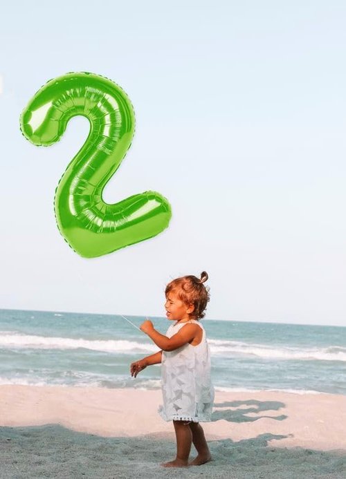 40 Inch Light Green Number Balloons by [Brand Name] - Perfect for 2nd, 12th, 21st Birthday Celebrations & Baby Showers