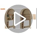 Over Toilet Storage Cabinet with Tropical Doors, Waterproof Wood Finish