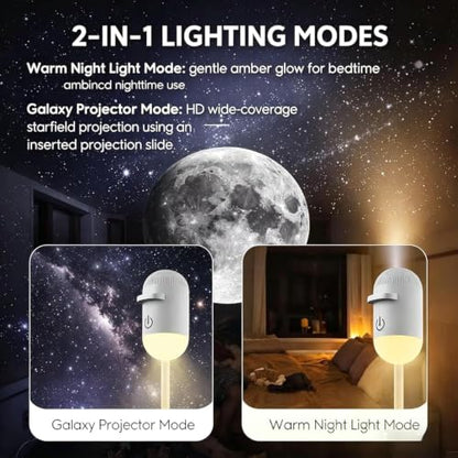 Christmas Night Sky Projector with 10 Films, 360° Adjustable HD Light