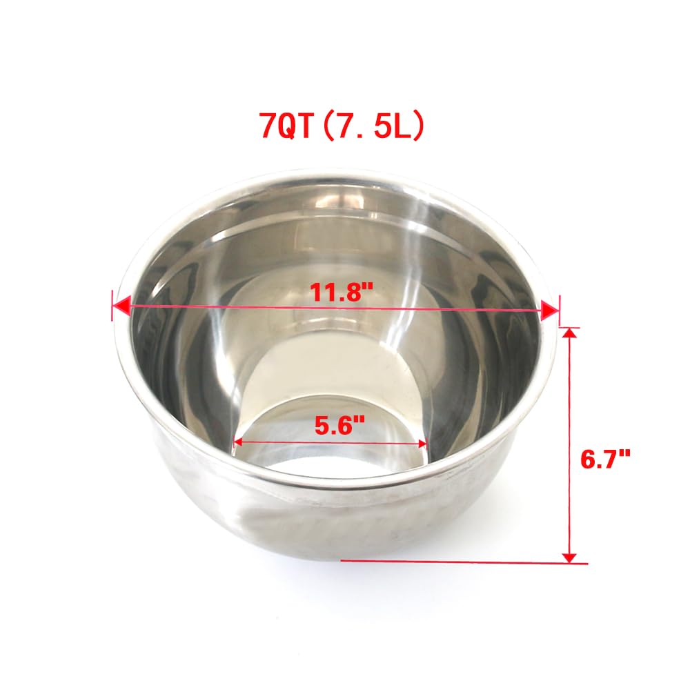 vitasunhow Premium Mixing Bowl Stainless Steel Mixing Bowl, Durable and Rustproof, Easy Grip and Stability Design Bowl,Versatile for Cooking, Baking, Prepping, and Food Storage. (30CM)