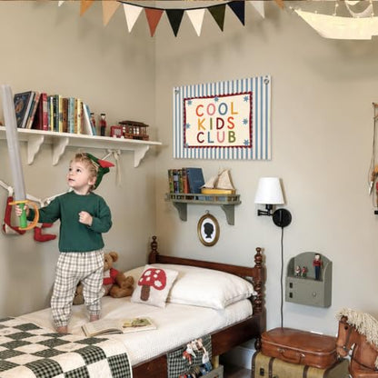 Kids Playroom Wall Decor - Children's Bedroom Banner with Inspiring Message - 2 Variation