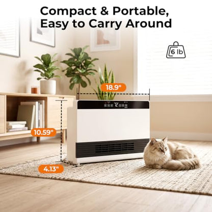 18.9-Inch Wall-Mounted & Freestanding Electric Space Heater for Indoor Use