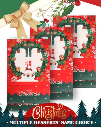 Christmas 10x10x5 Cake Box with Window - 18 Sets, Santa Cake Boards, 10 Inch Containers - Variation of THIS listing