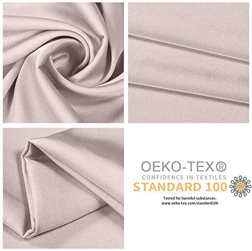 Jocoku 100% Mulberry Silk Pillowcases Set of 2 – King Apricot Gray Variation