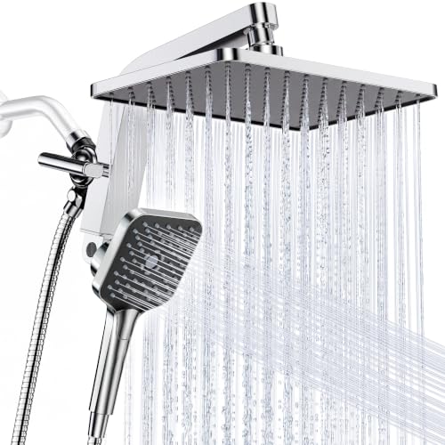 12-Inch XXL Rainfall Shower Head with Handheld Combo - Chrome Polished