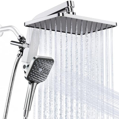 12-Inch XXL Rainfall Shower Head with Handheld Combo - Chrome Polished
