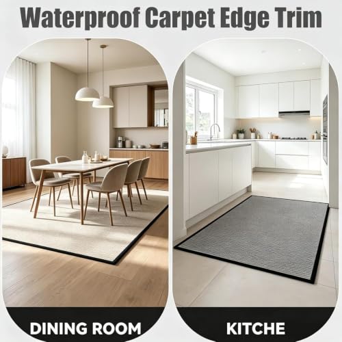 Carpet Edge Trim Protector 9.8ft Self-Adhesive Rug Transition Strip