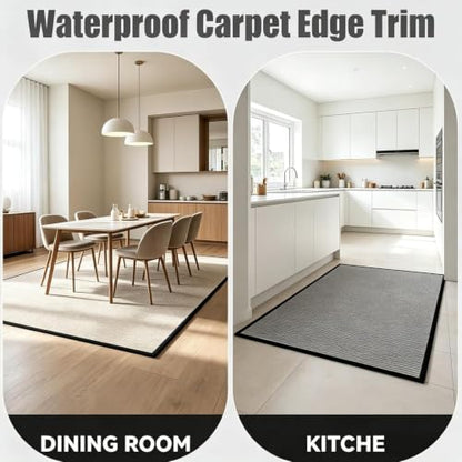 Carpet Edge Trim Protector 9.8ft Self-Adhesive Rug Transition Strip