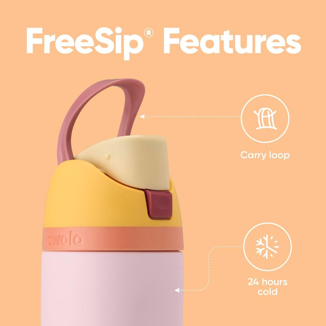 Owala FreeSip Insulated Stainless Steel Water Bottle - BPA-Free, 24 Ounce, Perfect for Sports & Travel