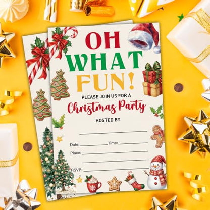 Winter Party Invitations Christmas Party Invitations YO11 Set of 20 Cards & Envelopes