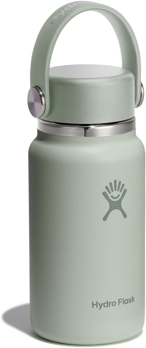 Hydro Flask Micro Bottle - Insulated Mini Leak-Proof Flask for Purse or Pocket | 6.7 Oz Agave Green
