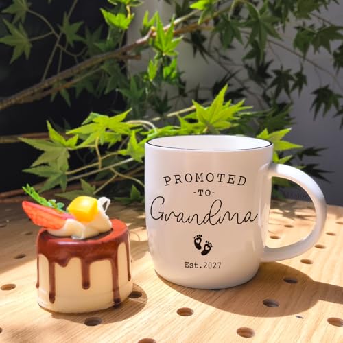First Time Grandma Mug with Baby Footprint 2027 - Gift for New Grandmas