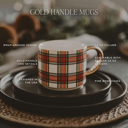 Nutcracker Coffee Mug 14oz Christmas Mug with Gold Handle - Holiday Winter Cup - Variation of THIS listing