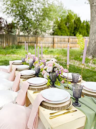 Sage Green Chiffon Table Runner 15 Pieces 27x120 Inches for Party & Wedding Decor - Variation of Sage Green / 15pcs 27x120 Inches
