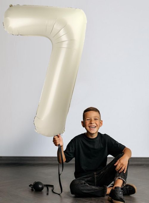 40 Inch Cream White Number 9 Balloon - Perfect for Birthday, Engagement, Wedding & Graduation Celebrations