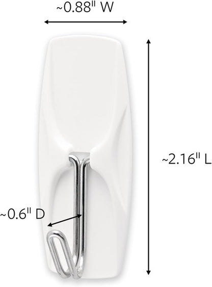 Command Medium Wire Toggle Hooks - Damage-Free Wall Hooks with Adhesive Strips | Holds Up to 2 lb, 7 Hooks Included