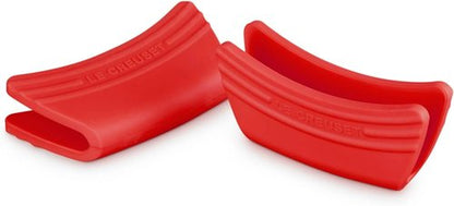 Le Creuset Silicone Handle Grips Set of 2 - 5" x 2.5" Each in Cerise | Durable & Heat-Resistant