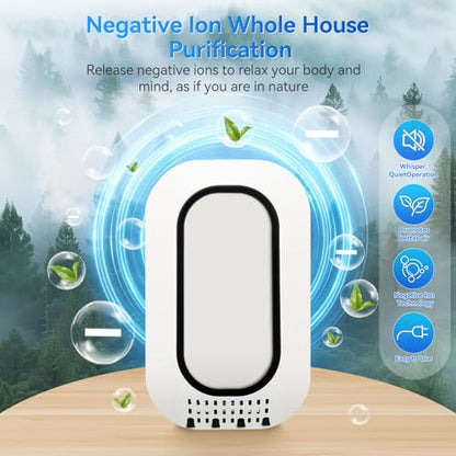 Plug in Negative Ion Air Purifier for Home & Office, Compact & Quiet