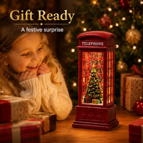 Christmas Snow Globe Lantern Light-Up Holiday Decor - Variation #F