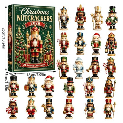 Christmas Countdown Calendar - 24 Day Nutcracker Advent Decor 2026