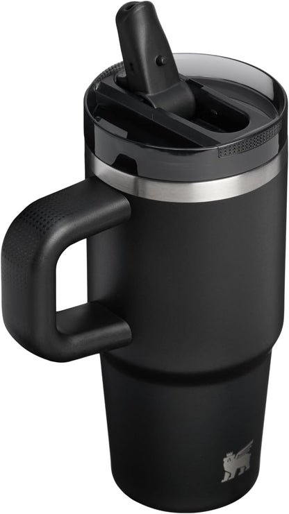 STANLEY Quencher ProTour 14 oz Tumbler - Leakproof Lid, Built-In Straw & Handle | Insulated, BPA-Free, Black 2.0