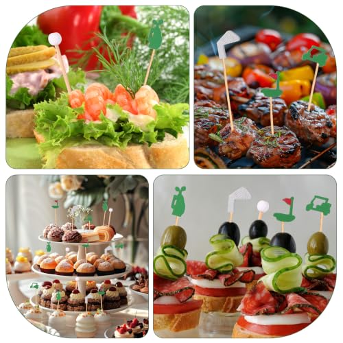 Golf Theme Cocktail Picks 200pcs - Decorative Skewers for Party Food & Drinks