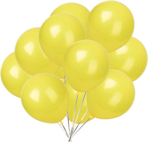 KADBANER Yellow Balloons - 50 Pcs 12 Inch Latex Balloons for Weddings, Birthdays & Baby Showers