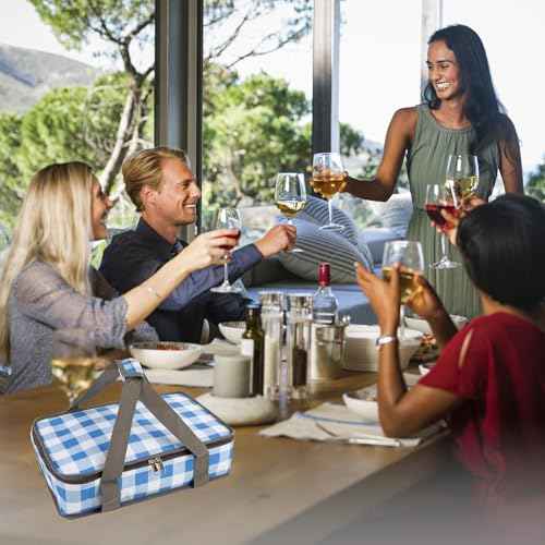 Casserole Carrier,Insulated Casserole Carrier For Hot or Cold Food,Pie Carrier,Casserole Dish Carrying Case With Lid and Handle,Insulated Food Warmer Bag For Party/Picnic,Pioneer Woman Dishes Carrier