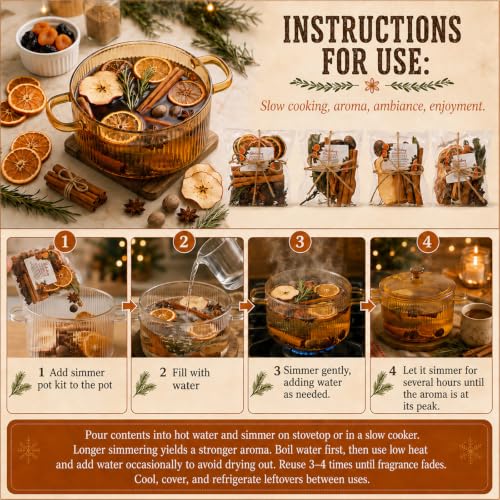 Fall Simmer Potpourri Bowl Set with 4 Scented Bags - Stovetop & Firepit Decor - Cute Variation of THIS listing