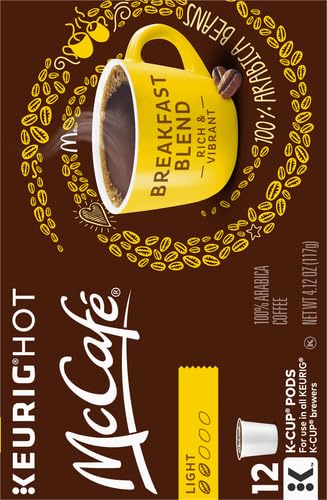 McCafé Breakfast Blend Light Roast K-Cup Coffee Pods (12 Pods)