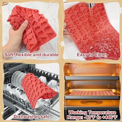 72-Cavity Christmas Chocolate Mold - Mini Holiday Candy & Gummy Baking