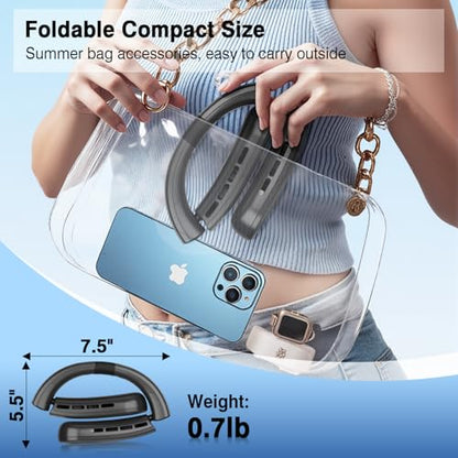 Portable Neck Fan with LED Display 4 Speeds Rechargeable Personal Cooling
