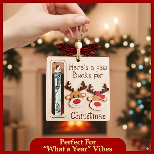 Christmas Money Holders for Cash - Here's a Few Bucks for Christmas Ornament Gift