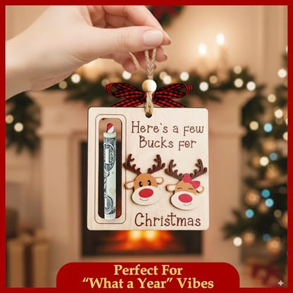 Christmas Money Holders for Cash - Here's a Few Bucks for Christmas Ornament Gift