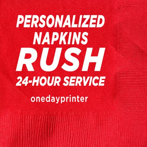Personalized Cocktail Napkins 50 Pack - Custom Name, Logo, Date, Monogram | Rush 24-Hour Service