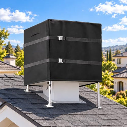 Down Draft Evaporative Cooler Cover 34W x 34D x 36H Black - Roof Swamp Cooler Protection