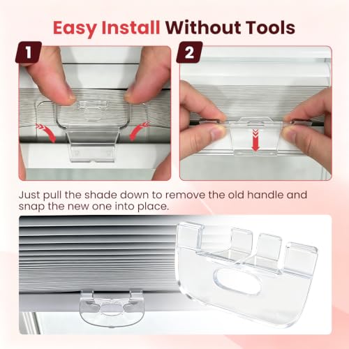 Cordless Honeycomb Shade Lift Handles Replacement Set - Compatible with Bali, Graber, Levolor, Kirsch
