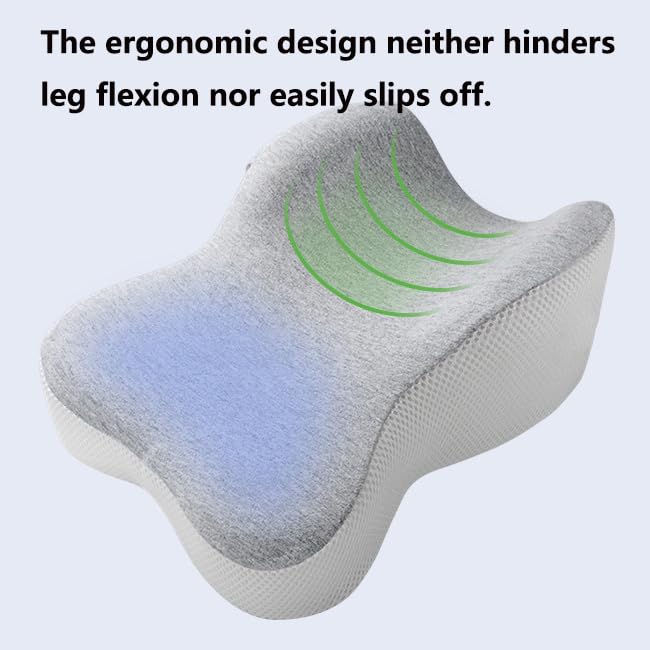 Knee Pillow for Side Sleepers Memory Foam Sciatica Back Pain Relief Leg Support