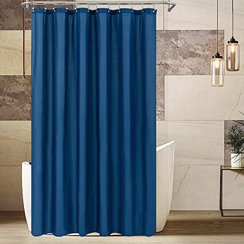 ALYVIA SPRING Extra Long Fabric Shower Curtain Liner Waterproof - 72" x 96", Soft & Lightweight X-Long Shower Curtain with 3 Magnets, Machine Washable - 72x96, Navy