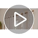 BGment Boho Floral Border Linen Curtains for Living Room, 2 Panels, Beige, 52"W x 84"L